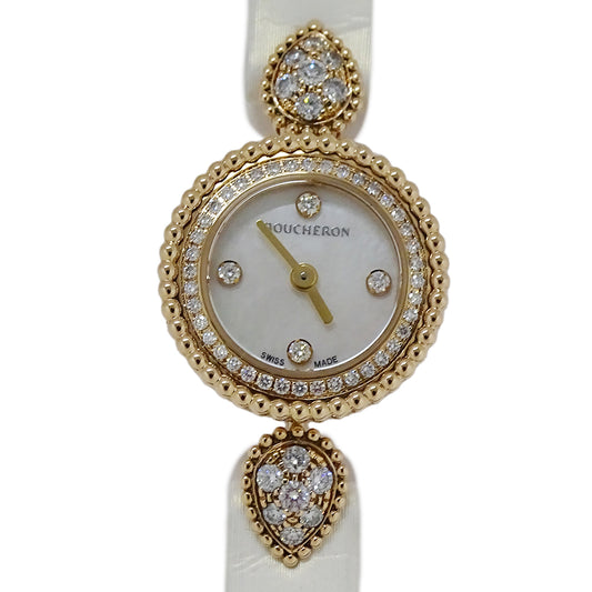 BOUCHERON ブシュロン セルパンボエム WA015507 レディース 腕時計 セルパンボエム シェル ダイヤ クオーツ 750PG サテン 磨き済み【中古】