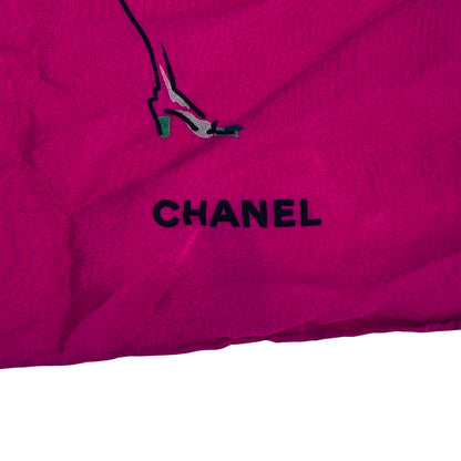 CHANEL シャネル スカーフ マドモアゼル パープル シルク レディース 【中古】