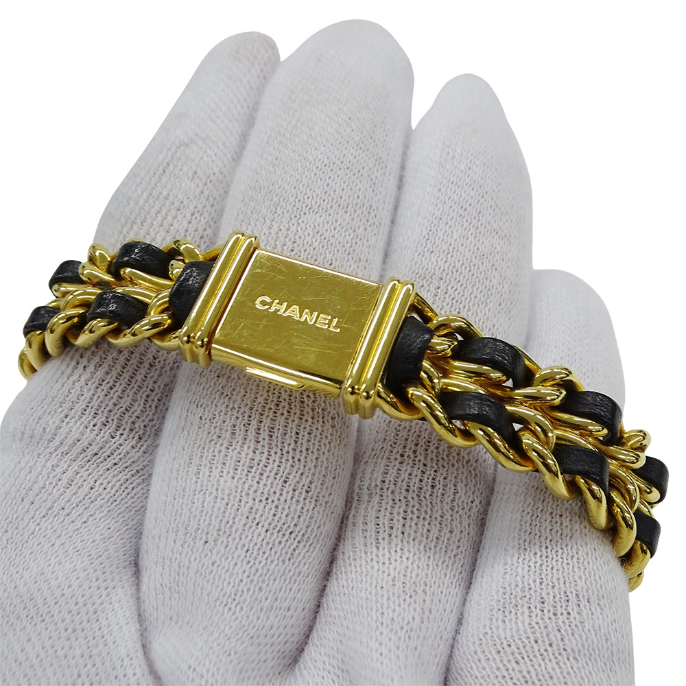 CHANEL シャネル プルミエール H0001 レディース 腕時計 クオーツ QZ GP レザー Lサイズ【中古】