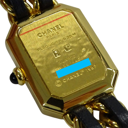 CHANEL シャネル プルミエール H0001 レディース 腕時計 クオーツ QZ GP レザー Lサイズ【中古】