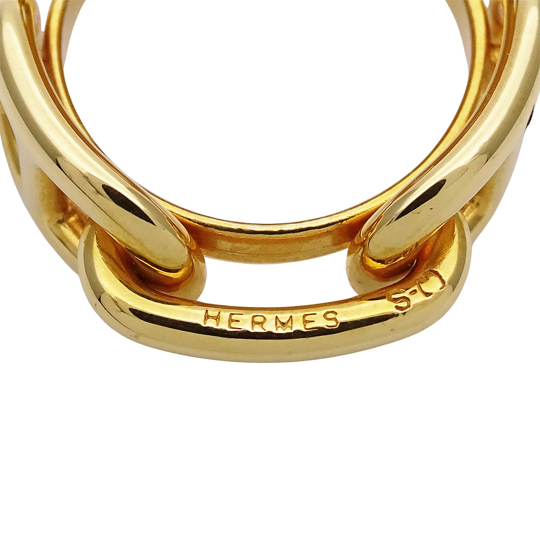 HERMES エルメス ルガテ スカーフリング ゴールド レディース メンズ 【中古】
