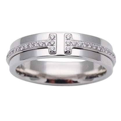 TIFFANY&Co. ティファニー T TWO ナロー リング 指輪 750WG 約8号 ホワイトゴールド レディース 磨き済み【中古】