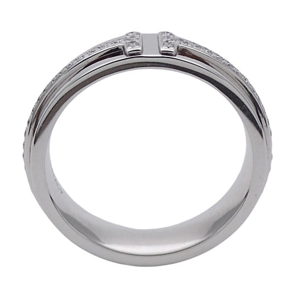 TIFFANY&Co. ティファニー T TWO ナロー リング 指輪 750WG 約8号 ホワイトゴールド レディース 磨き済み【中古】