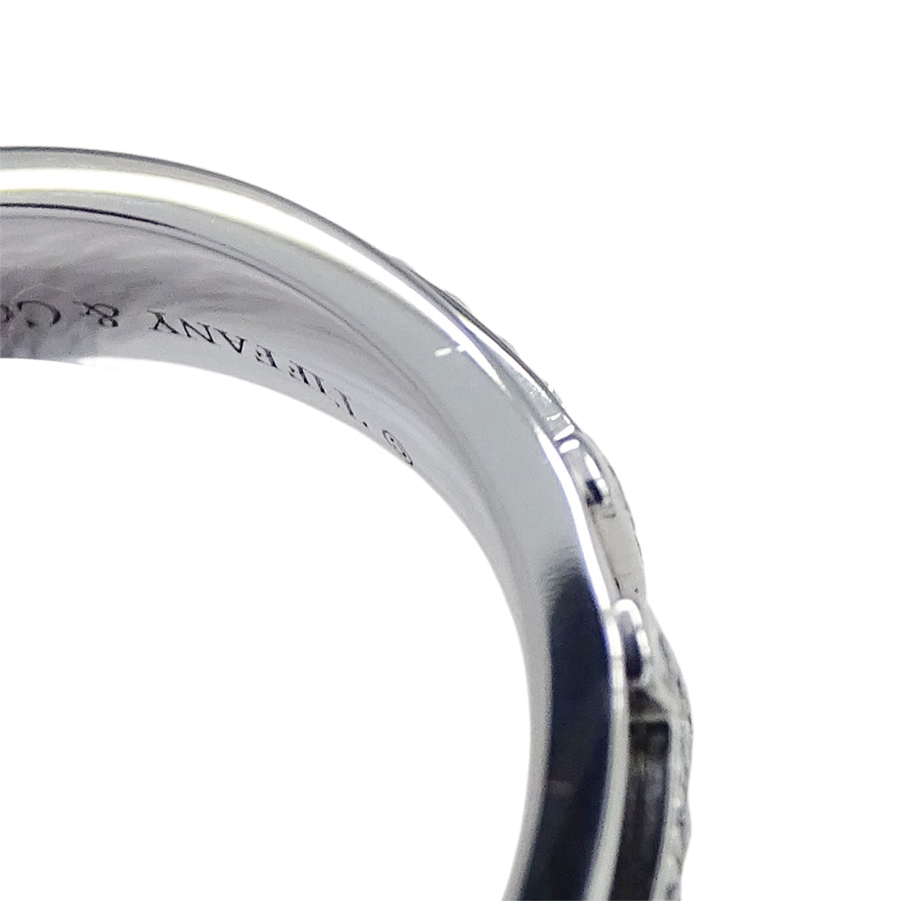 TIFFANY&Co. ティファニー T TWO ナロー リング 指輪 750WG 約8号 ホワイトゴールド レディース 磨き済み【中古】