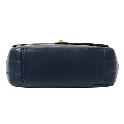 CHANEL シャネル ショルダーバッグ ブルーグリーン ゴールド金具 レザー レディース 【中古】