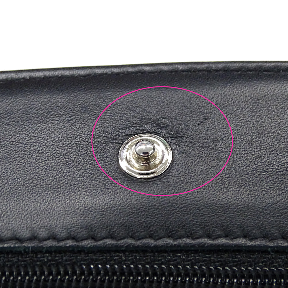 CHANEL シャネル ココマーク ショルダーウォレット ブラック シルバー金具 A48654 キャビアスキン レディース 【中古】