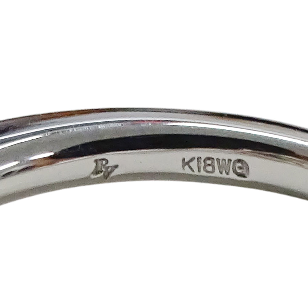 ポンテヴェキオ Ponte Vecchio リング レディース ブランド 指輪 ハート K18WG ダイヤモンド D0.45 約7号 磨き済み【中古】