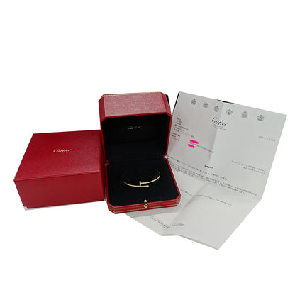 Cartier カルティエ ジュストアンクル スモール ブレスレット バングル 750YG ゴールド #18 レディース メンズ 磨き済み【中古】
