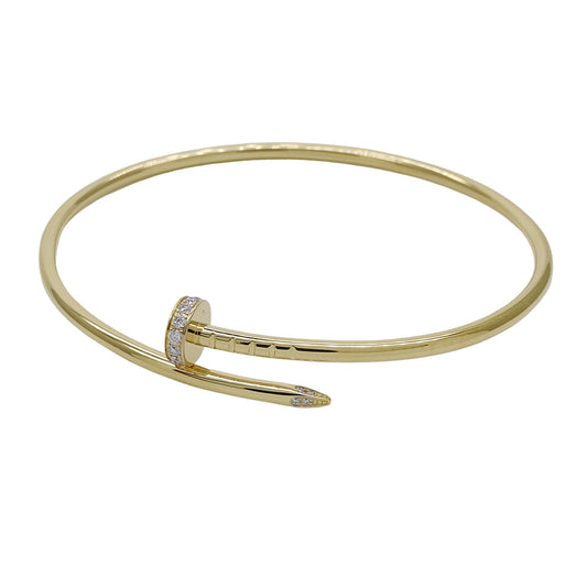Cartier カルティエ ジュストアンクル スモール ブレスレット バングル 750YG ゴールド #18 レディース メンズ 磨き済み【中古】