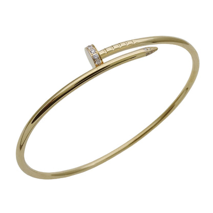 Cartier カルティエ ジュストアンクル スモール ブレスレット バングル 750YG ゴールド #18 レディース メンズ 磨き済み【中古】