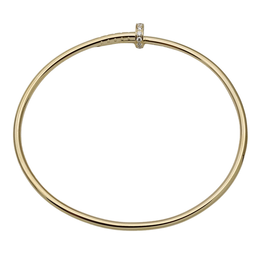 Cartier カルティエ ジュストアンクル スモール ブレスレット バングル 750YG ゴールド #18 レディース メンズ 磨き済み【中古】