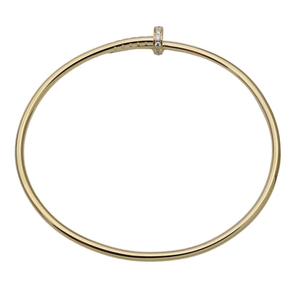 Cartier カルティエ ジュストアンクル スモール ブレスレット バングル 750YG ゴールド #18 レディース メンズ 磨き済み【中古】