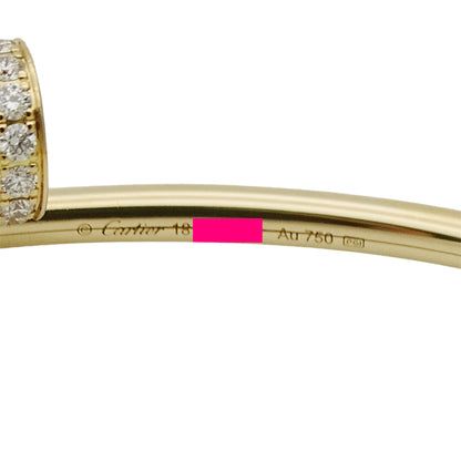 Cartier カルティエ ジュストアンクル スモール ブレスレット バングル 750YG ゴールド #18 レディース メンズ 磨き済み【中古】