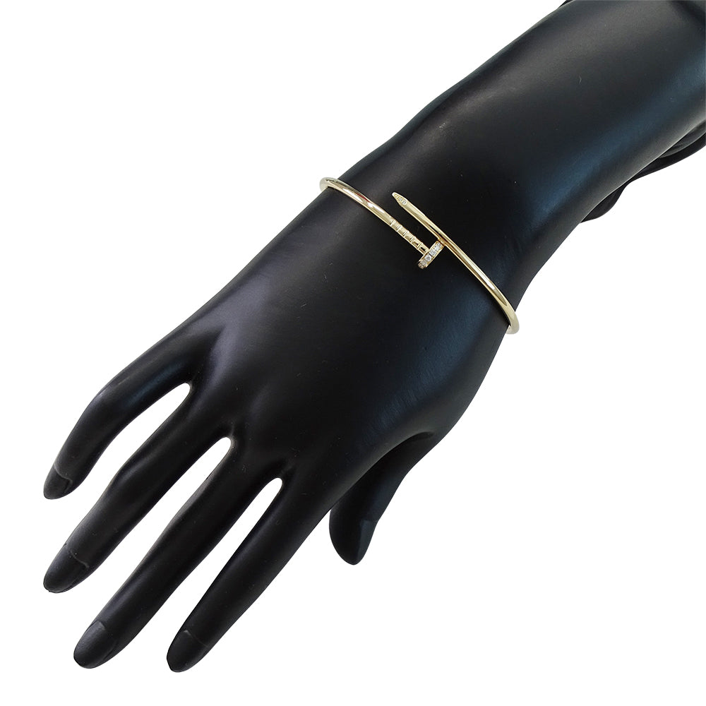 Cartier カルティエ ジュストアンクル スモール ブレスレット バングル 750YG ゴールド #18 レディース メンズ 磨き済み【中古】