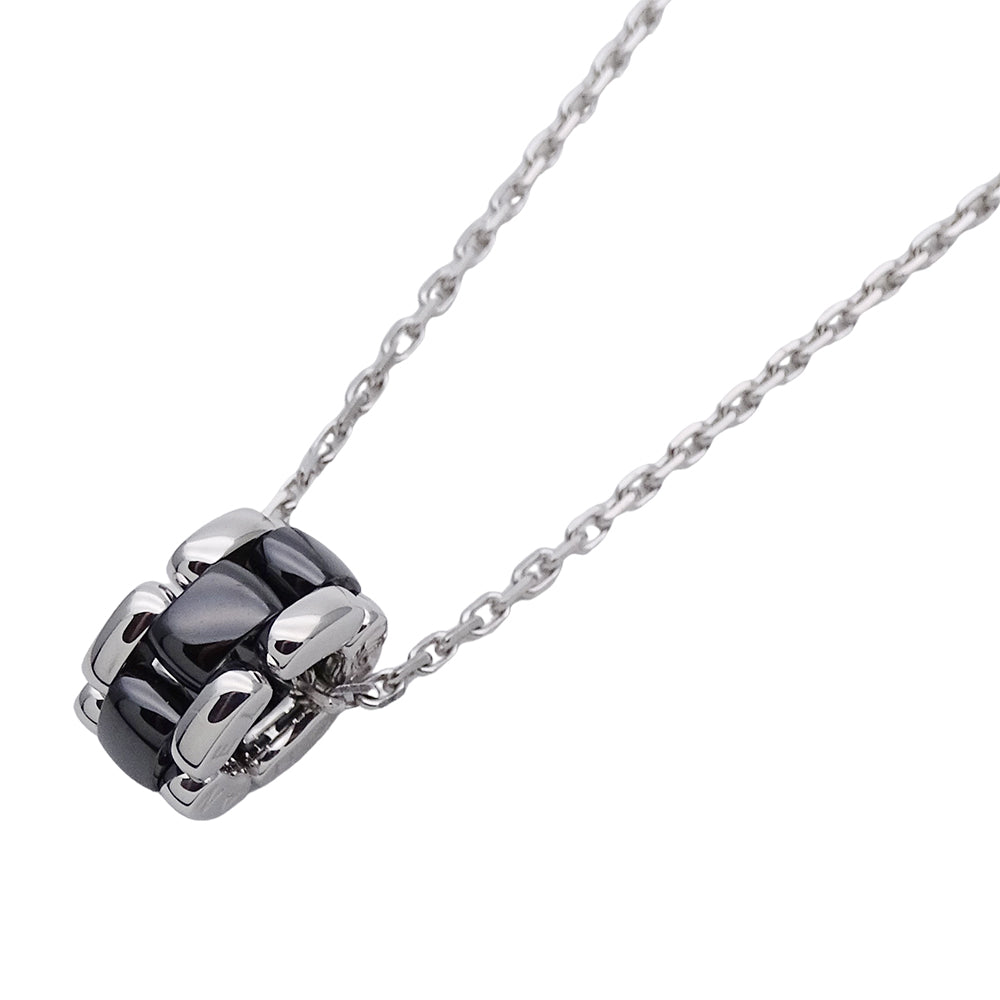 CHANEL シャネル ウルトラ ネックレス ブラックセラミック 750WG ホワイトゴールド ブラック レディース J3171 磨き済み【中古】