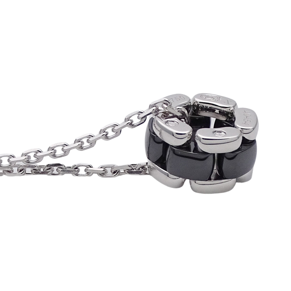 CHANEL シャネル ウルトラ ネックレス ブラックセラミック 750WG ホワイトゴールド ブラック レディース J3171 磨き済み【中古】
