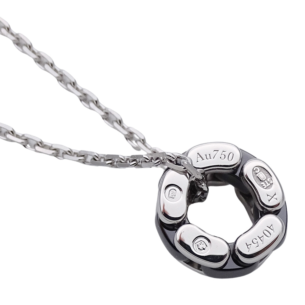 CHANEL シャネル ウルトラ ネックレス ブラックセラミック 750WG ホワイトゴールド ブラック レディース J3171 磨き済み【中古】