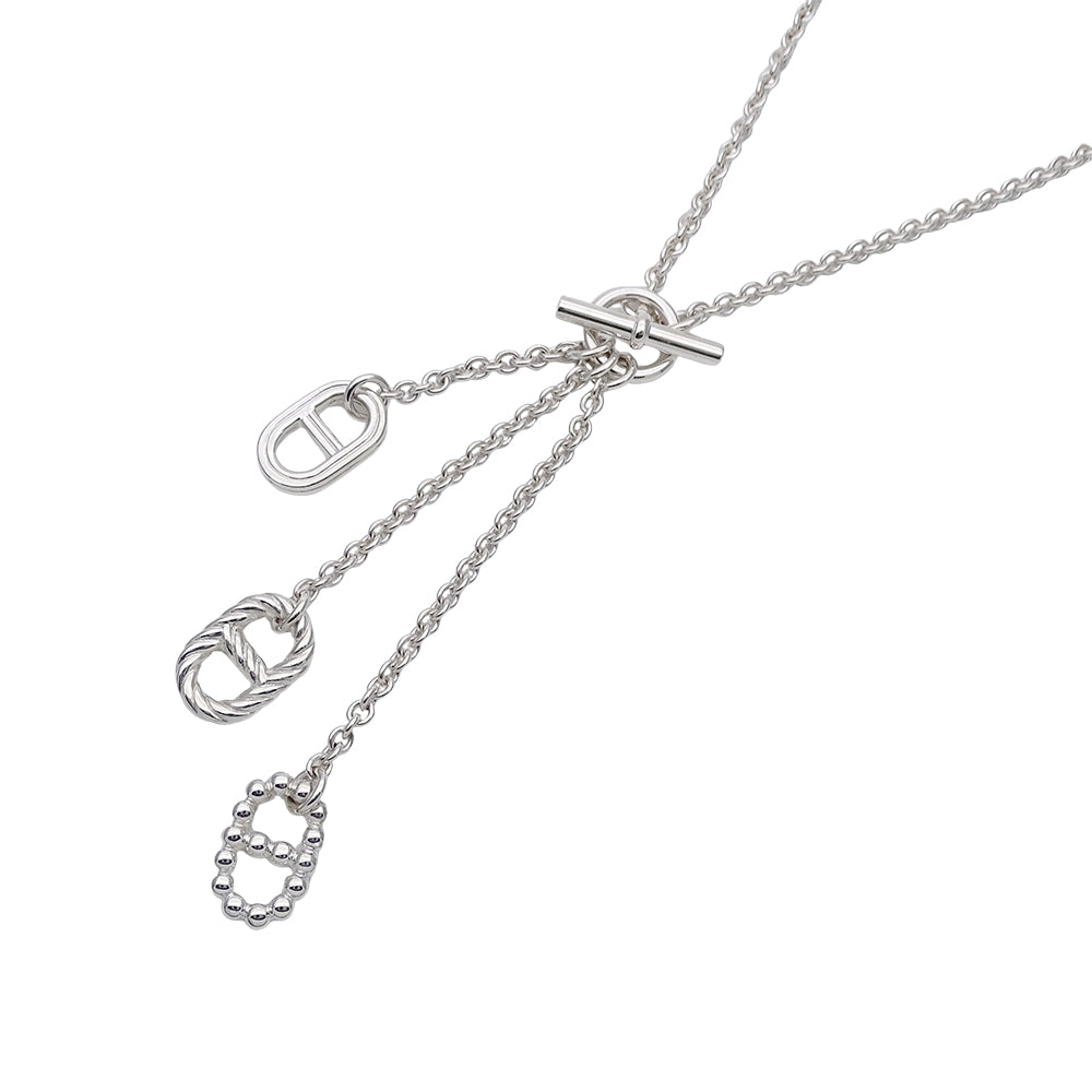 HERMES エルメス シェーヌダンクル パラードPM ネックレス SV925 シルバー レディース 磨き済み【中古】