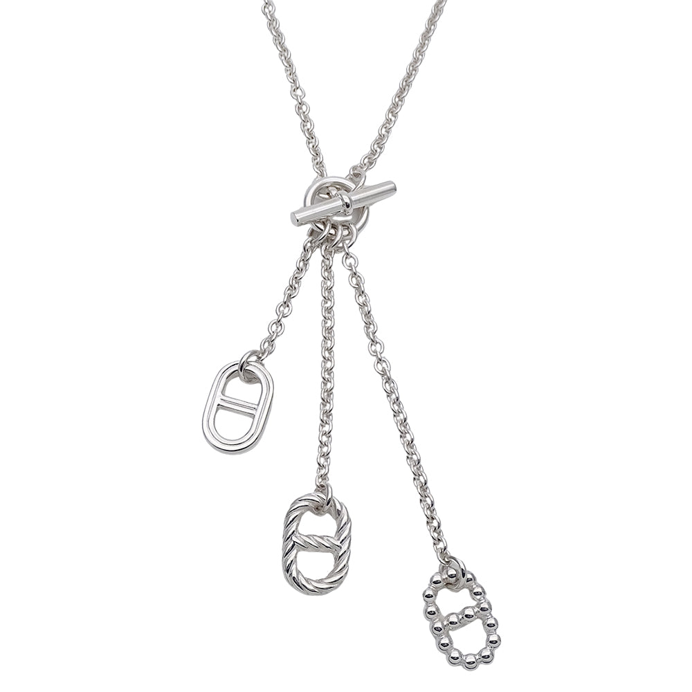 HERMES エルメス シェーヌダンクル パラードPM ネックレス SV925 シルバー レディース 磨き済み【中古】