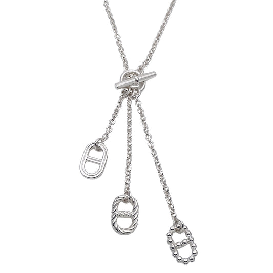 HERMES エルメス シェーヌダンクル パラードPM ネックレス SV925 シルバー レディース 磨き済み【中古】