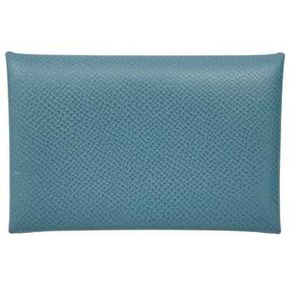 HERMES エルメス カルヴィ カードケース ブルージーン エプソン レディース メンズ □R 【中古】