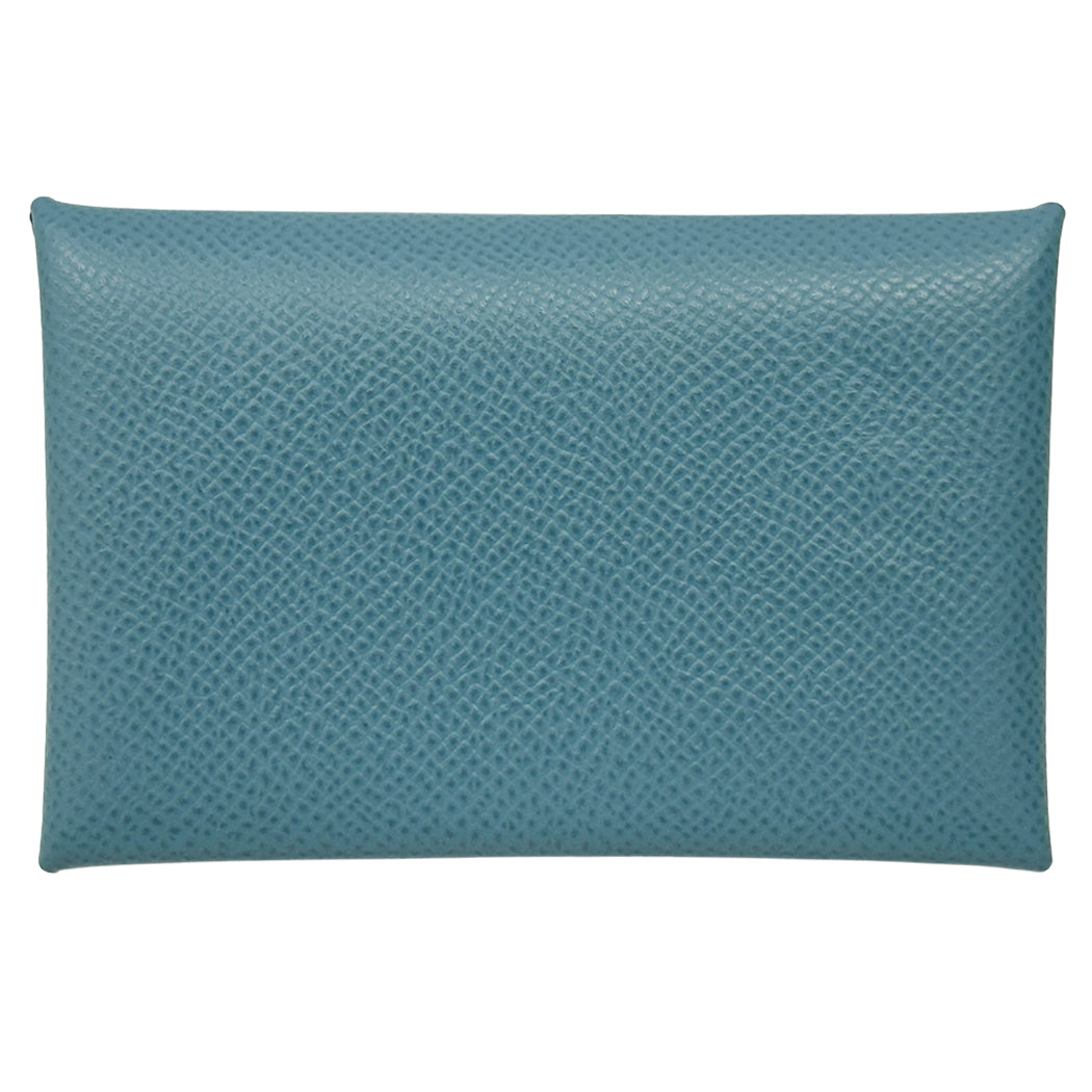HERMES エルメス カルヴィ カードケース ブルージーン エプソン レディース メンズ □R 【中古】