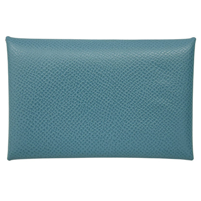 HERMES エルメス カルヴィ カードケース ブルージーン エプソン レディース メンズ □R 【中古】