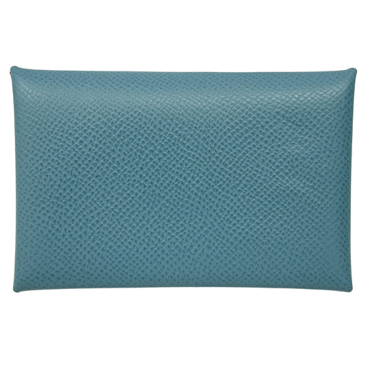 HERMES エルメス カルヴィ カードケース ブルージーン エプソン レディース メンズ □R 【中古】