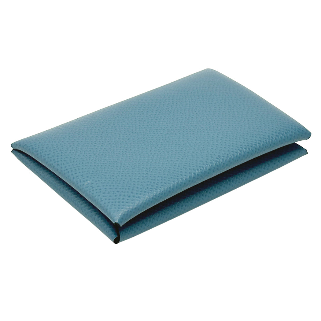 HERMES エルメス カルヴィ カードケース ブルージーン エプソン レディース メンズ □R 【中古】