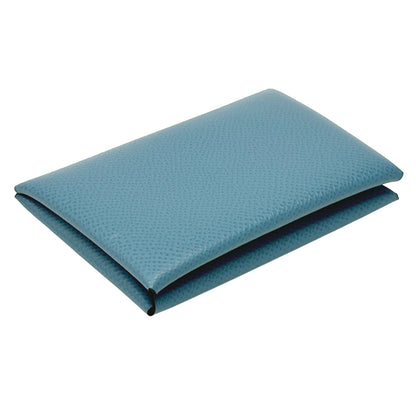 HERMES エルメス カルヴィ カードケース ブルージーン エプソン レディース メンズ □R 【中古】