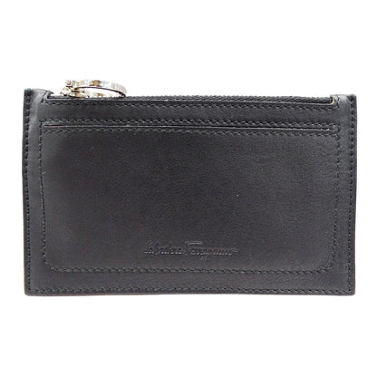 Ferragamo フェラガモ コインケース ガンチーニ ブラック レザー レディース メンズ 【中古】