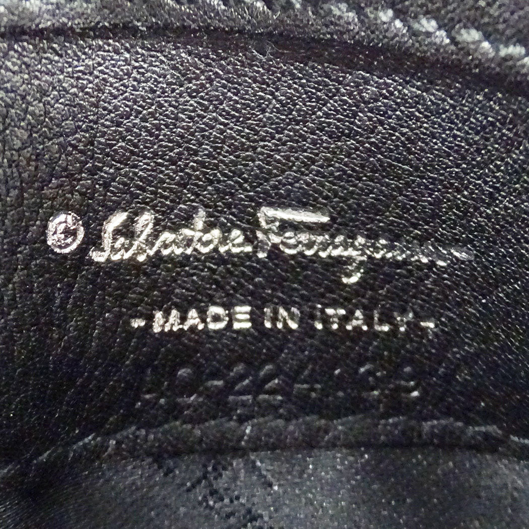 Ferragamo フェラガモ コインケース ガンチーニ ブラック レザー レディース メンズ 【中古】