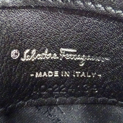 Ferragamo フェラガモ コインケース ガンチーニ ブラック レザー レディース メンズ 【中古】