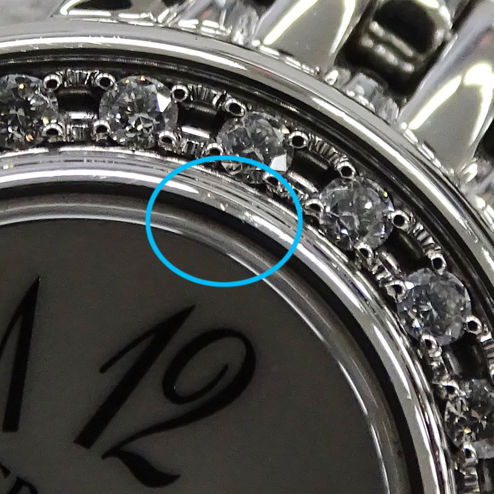SEIKO セイコー クレドール シグノ 1E70-0AB0 GSTE919 レディース 腕時計 ダイヤ シェル クオーツ QZ SS 磨き済み【中古】