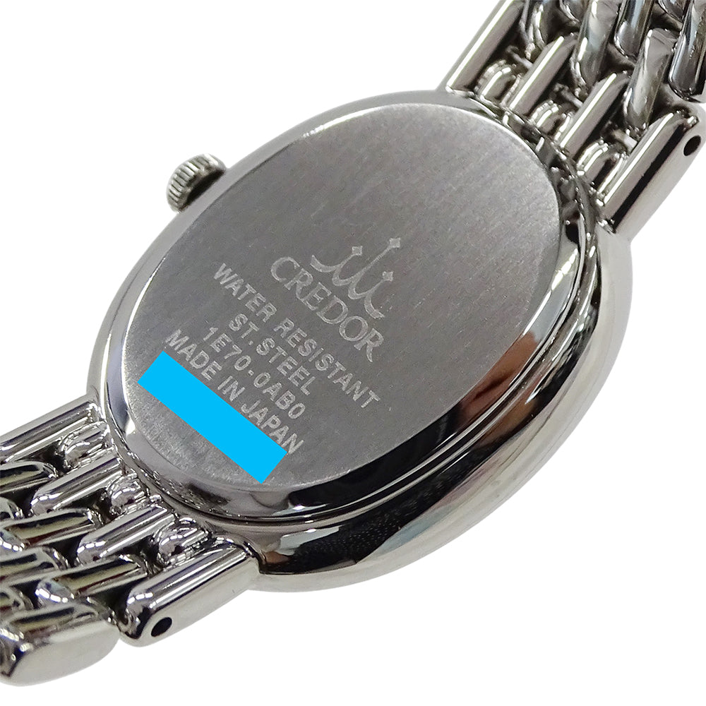 SEIKO セイコー クレドール シグノ 1E70-0AB0 GSTE919 レディース 腕時計 ダイヤ シェル クオーツ QZ SS 磨き済み【中古】