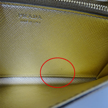 PRADA プラダ 長財布 メタル ゴールド 1MH132 レディース 【中古】