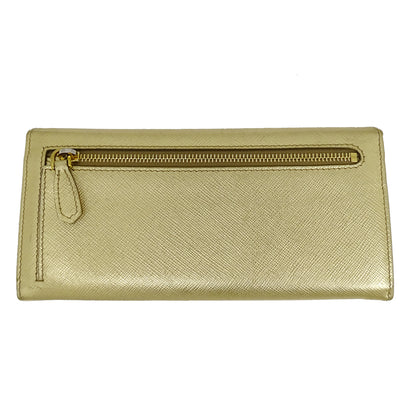 PRADA プラダ 長財布 メタル ゴールド 1MH132 レディース 【中古】