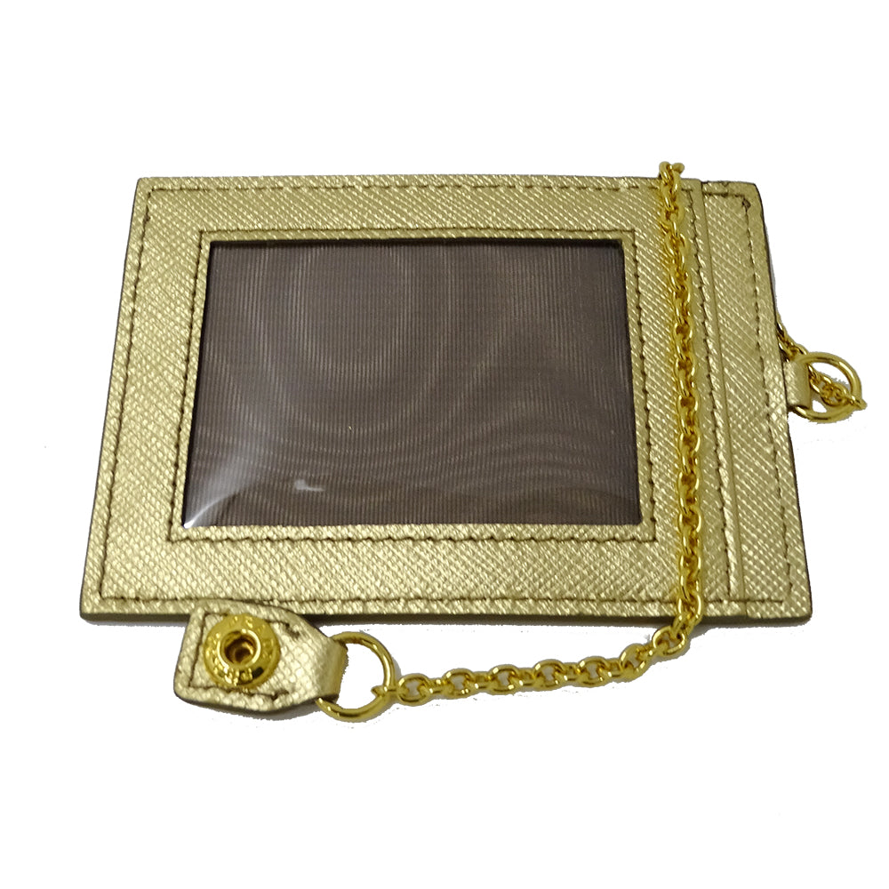 PRADA プラダ 長財布 メタル ゴールド 1MH132 レディース 【中古】