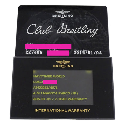 BREITLING ブライトリング ナビタイマー ワールド A24322 メンズ 腕時計 自動巻き AT ステンレス 磨き済み【中古】