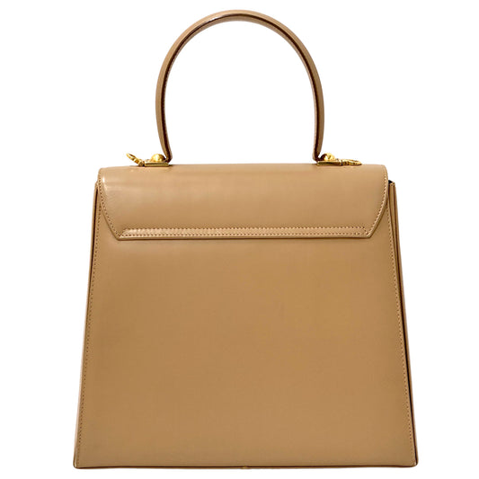 Ferragamo フェラガモ ハンドバッグ ガンチーニ ベージュ レザー レディース 【中古】