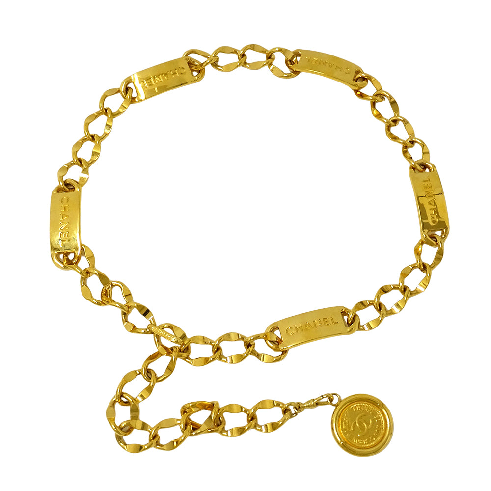 CHANEL シャネル チェーンベルト ゴールド レディース 【中古】