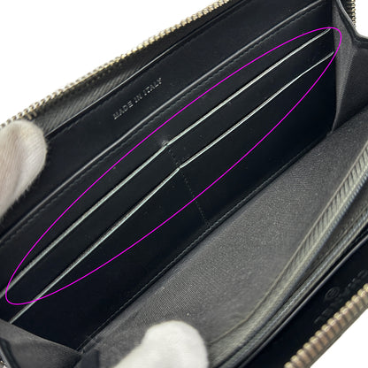 CHANEL シャネル 長財布 ココマーク ブラック シルバー金具 ラムスキン レディース 【中古】