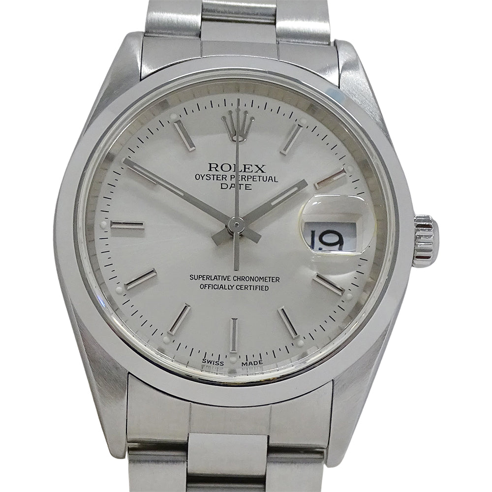 ROLEX ロレックス オイスターパーペチュアル デイト 15200 A番 メンズ 腕時計 自動巻き AT ステンレス 磨き済み【中古】