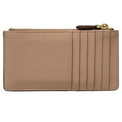 PRADA プラダ カードケース ピンクベージュ ゴールド金具 1MC054 サフィアーノ レディース 【中古】