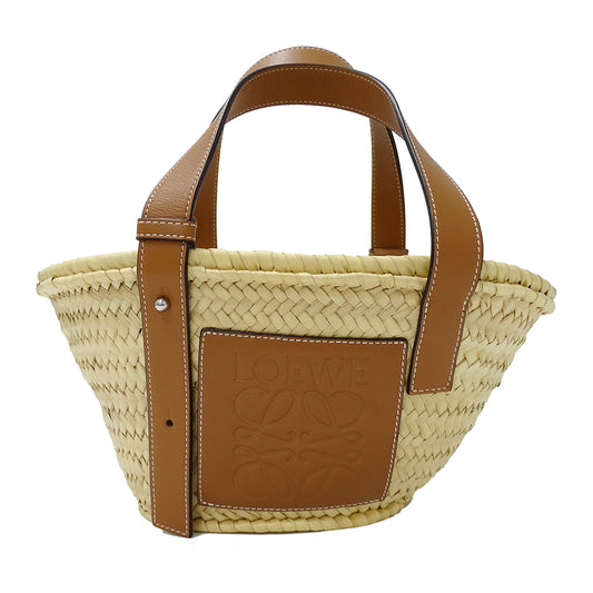LOEWE ロエベ バスケットバッグ スモール ハンドバッグ ナチュラル タン レディース 【中古】