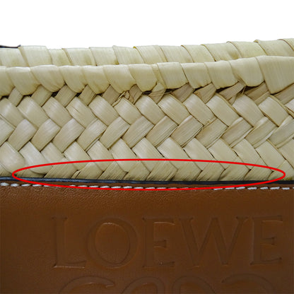 LOEWE ロエベ バスケットバッグ スモール ハンドバッグ ナチュラル タン レディース 【中古】