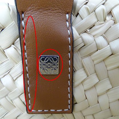LOEWE ロエベ バスケットバッグ スモール ハンドバッグ ナチュラル タン レディース 【中古】