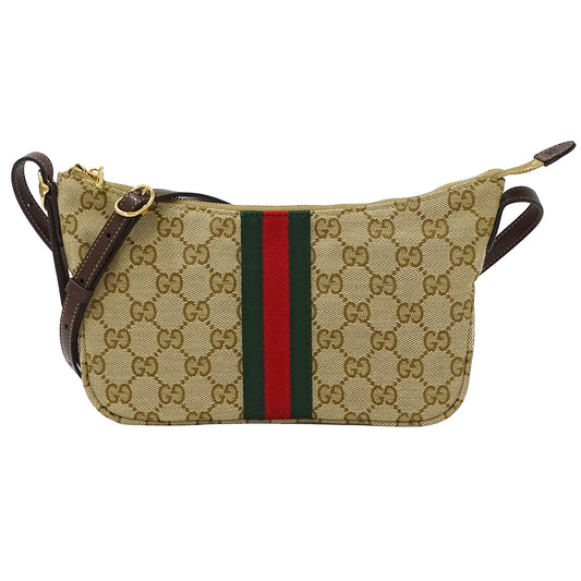 GUCCI グッチ ショルダーバッグ ルネッタ ベージュ ブラウン 863406 GGスプリームキャンバス レディース 【中古】
