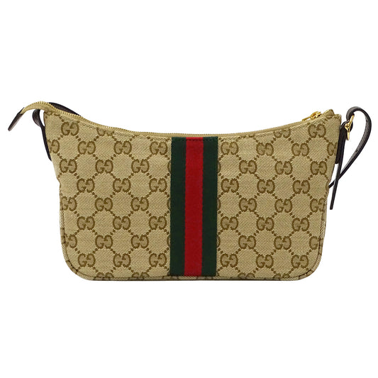 GUCCI グッチ ショルダーバッグ ルネッタ ベージュ ブラウン 863406 GGスプリームキャンバス レディース 【中古】