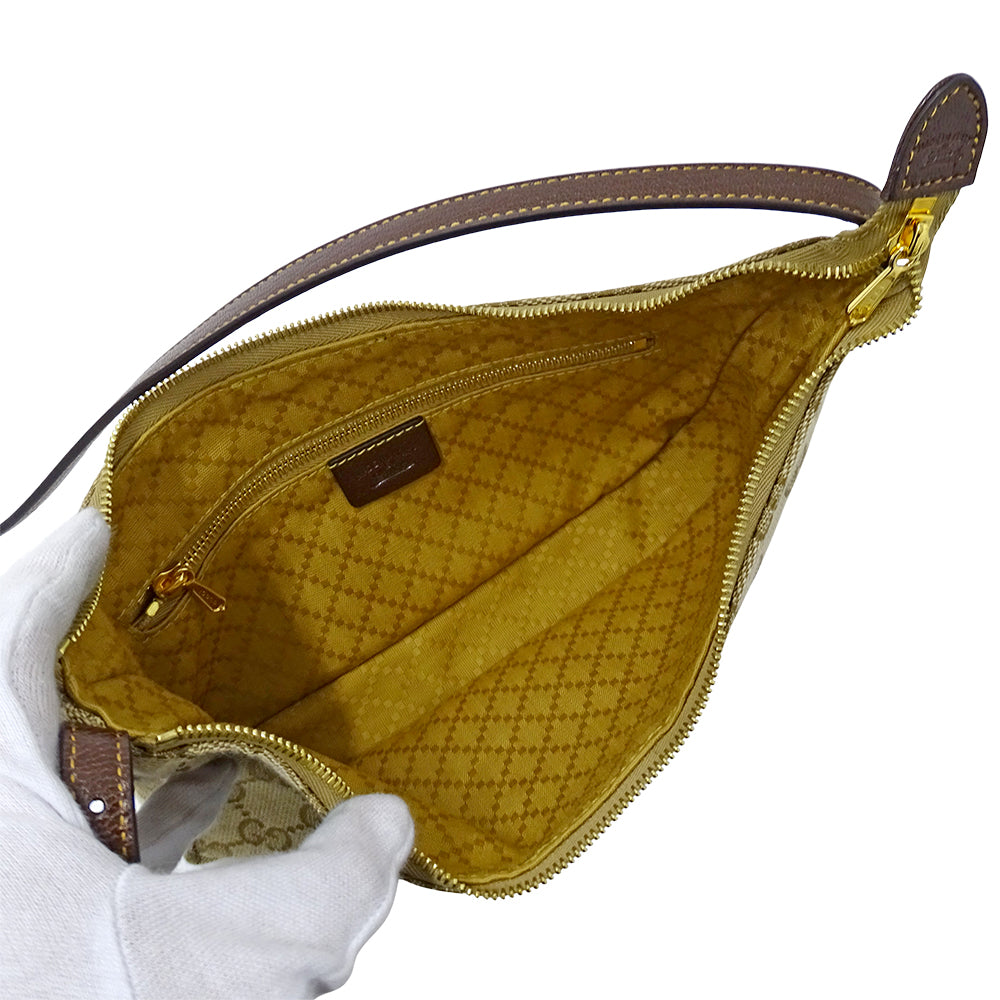 GUCCI グッチ ショルダーバッグ ルネッタ ベージュ ブラウン 863406 GGスプリームキャンバス レディース 【中古】